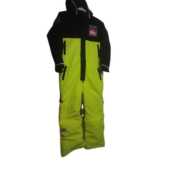 Binky Bro x Quiksilver Powder Club Kids Snow Suit Size 10/M Neon Yellow - Picture 1 of 9
